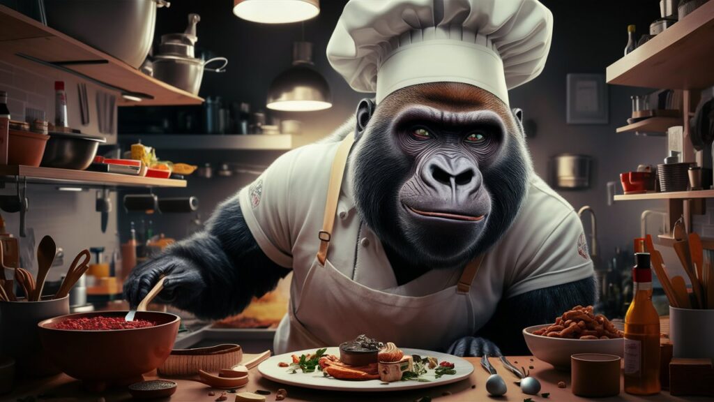 The Epicurean Gorilla: Delightful Dishes and Delectable Laughs